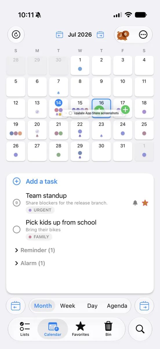 Month view
