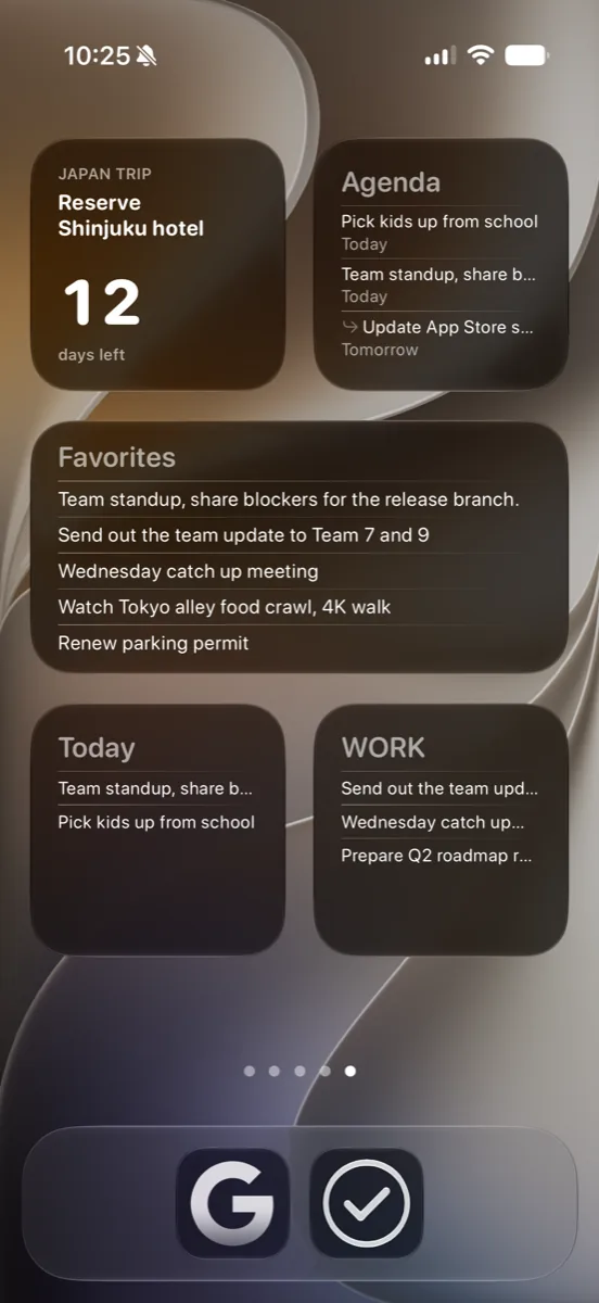 Dark widgets